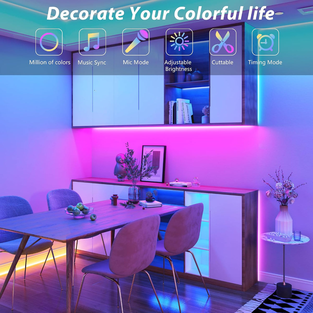 LED Strip Lights room setup